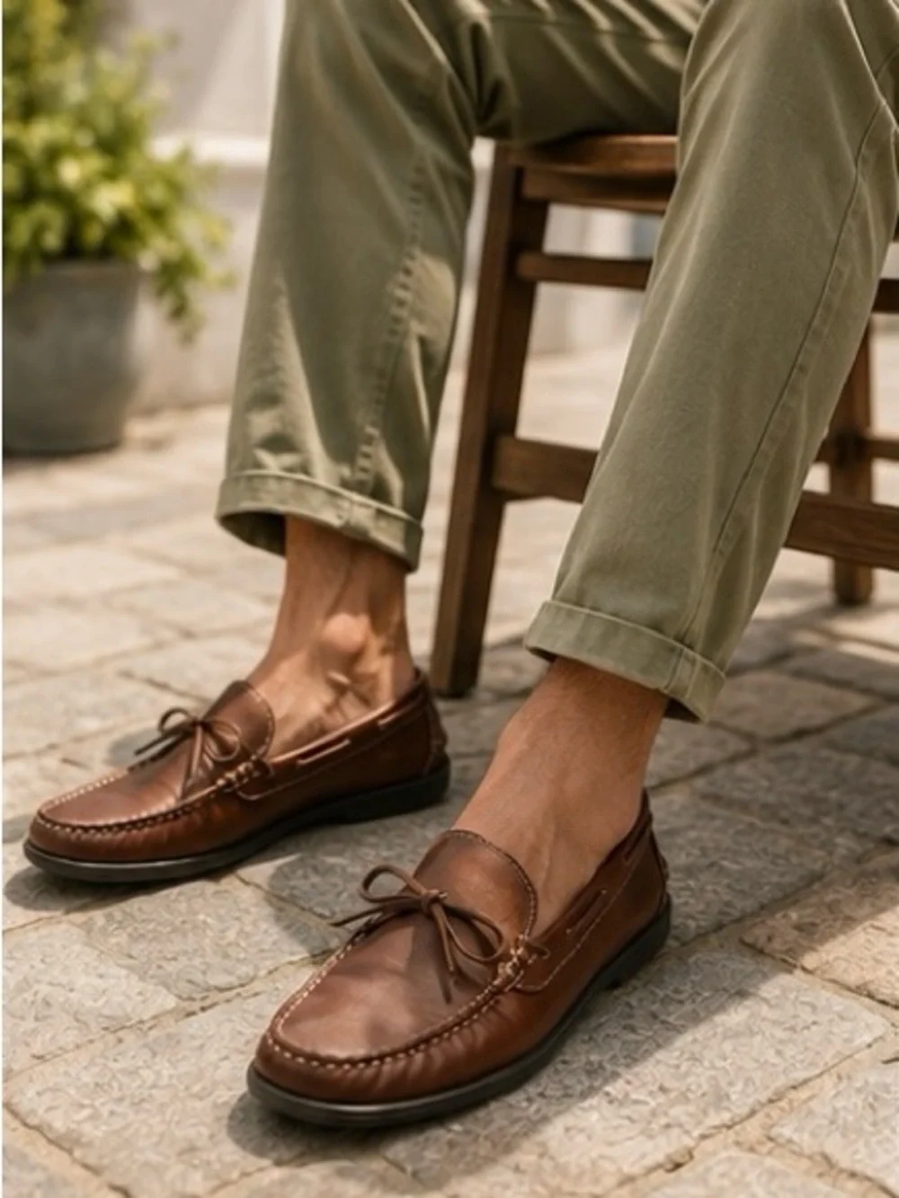 Cole Haan Cognac Leather Driving Loafers Moc Toe Men’s 10.5 M